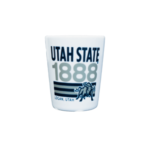 Utah State, 1888, Aggie Bull, Shot Glass